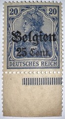 Travelstamps: Germany Offices in Belgium Stamps 25c on 20pf Mint MOGNH Wmk