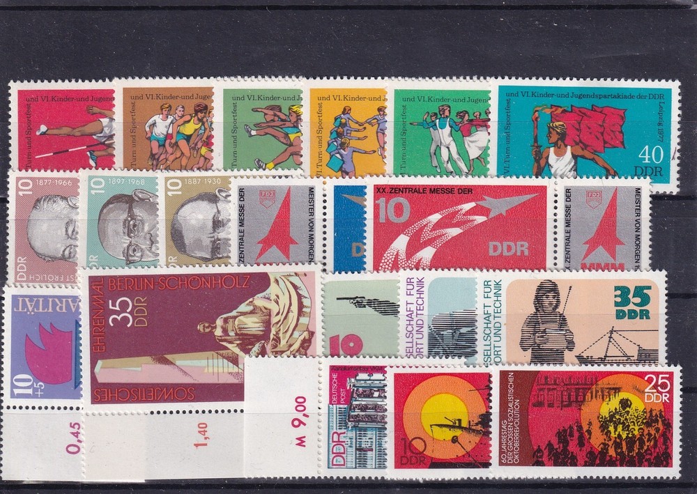 DDR MNH ** issues from 1977 (6)