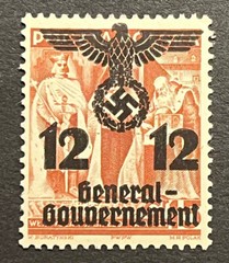 Travelstamps:Germany WWII Propaganda Stamp Poland Occupation Gen Gov’t 12gr