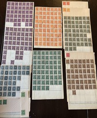 INVESTORS LOT 1922 GERMANY MINT STAMPS ON PAGES, POSTHORN ONE AND TWO COLORS