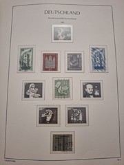 BRD Sammlung 1951-1963 in Leuchtturm-Vordruckalbum – Posthorn-Satz, Heuss, Europ