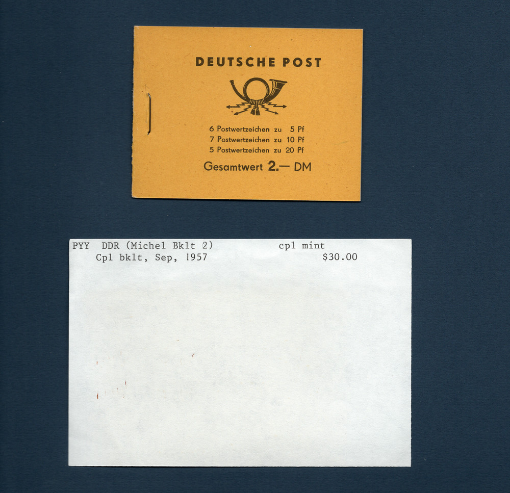 Germany DDR 1957 Five-Year Plan Stamp Booklet Michel MH2 Complete Mint NH Cpl Bk