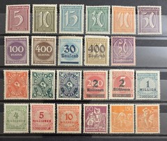 Germany Reich 1920s MNG Inflation Collection of 23 Stamps All Different