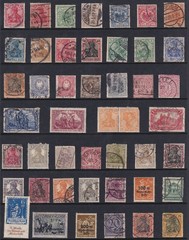 Lot Stamp Germany Reich WWI Selection Germania Mixed F