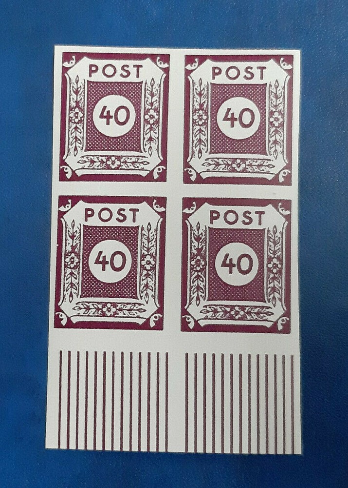 Germany Stamps Allied Occupation 4x 40 Pfennig 1945 Block SBZ Mi. Nr. 50 (19792)