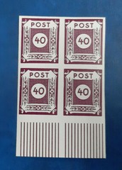 Germany Stamps Allied Occupation 4x 40 Pfennig 1945 Block SBZ Mi. Nr. 50 (19792)