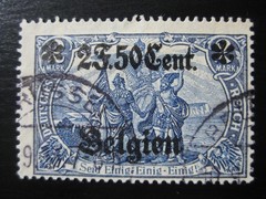 BELGIUM GERMANY WWI OCCUPATION Mi. #24IIA scarce used stamp! CV $42.00