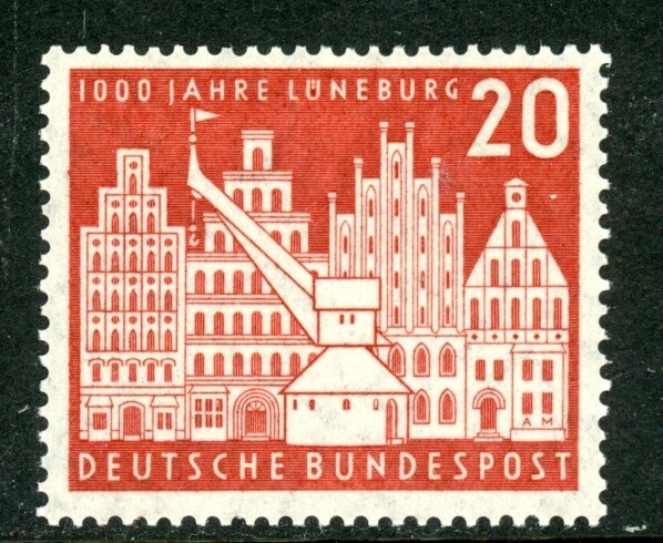 Germany 1956 SC#741 SG #1156 CV$6.50 Millenary of Luneburg VF MNH