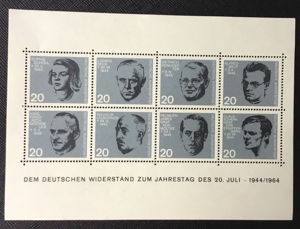 Germany Miniature Souvenir Sheet Sc.890A- Historical Figures- MLH OG 1964