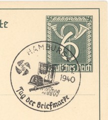 Germany 1940 Tag Der Briefmarke WHW Postal Card With Special Cancel