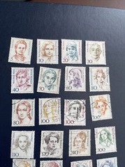 Germany & Berlin 26 Different Stamps Honoring „Famous Women“ Used