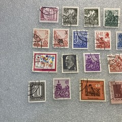 20 USED mixed varied Vtg. 1950-1990 DDR East Germany stamps; $1 Ships/A DEAL!
