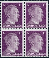 Stamp Selection Germany Block WWII 3rd Reich Hitler Official 6PF Pair MNH