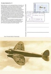 Oderlandbrief: MiNr. KB 1,“ First Flight Des Heinkel He-111 „,Stationery ( FDC