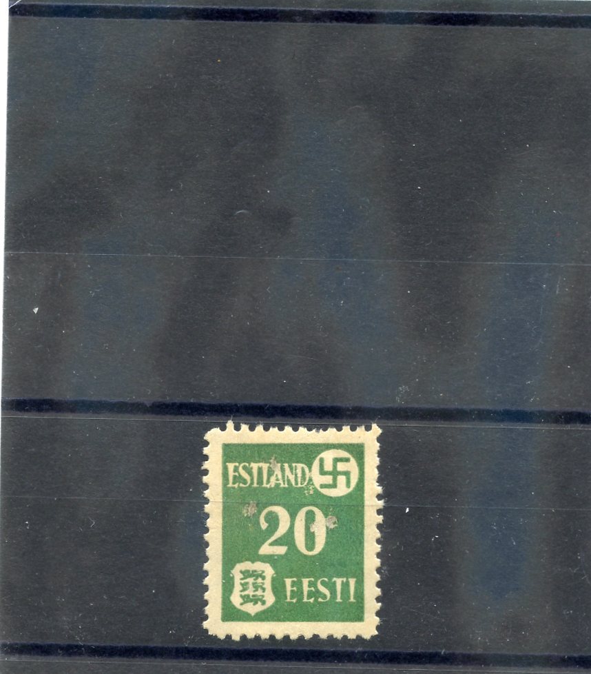 ESTLAND(OCC ESTONIA) MI 2y *VF LH 1941 20K GREEN $22