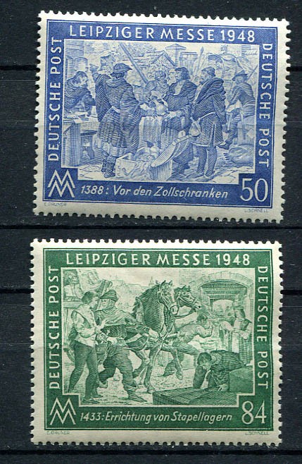Germany – AMG : Leipzig Fair set from 1948 – mint NH
