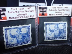 Nazi Germany 1933 Wagner Lohengrin Stamp 25 Pfg 506A MH pre-WW2 Third Reich