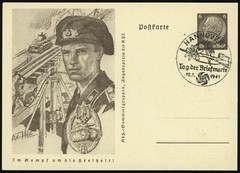 Stamp Day Mi# P242/01-07 Card Collection Special Postmarks WWII 1941 Germany