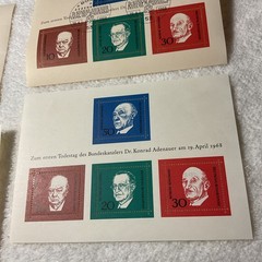 GERMANY-(-1968-)-HISTORICAL FIGURES LOT OF 4-Souvenirs Sheets -MH #417