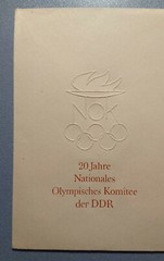 Vintage First Day Cover Stamp 20 Years National Olympic Committee of the GDR