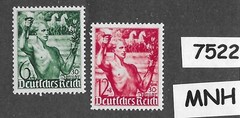 #7522 MNH stamp set B116-B117 1938 Third Reich era Germany Assumption of power