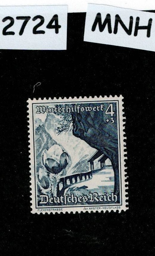 MNH Stamp B124 1938 Germany Castles Cathedrals Mountains Winter relief #2724