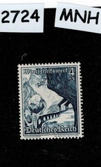 MNH Stamp B124 1938 Germany Castles Cathedrals Mountains Winter relief #2724
