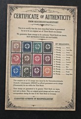 Nazi German THIRD REICH SWASTIKA OFFICIAL NSDAP Full Set w COA Card WW2 German