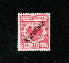 [CAROLINE ISLANDS] 1899 10pf SC 3a / Reichpost ‘Karolinen’ Overprint (MVLH)