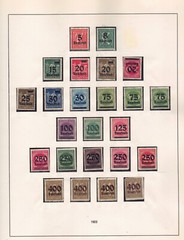 Germany – 1923, Issues of 1921-1923 surcharged with new values