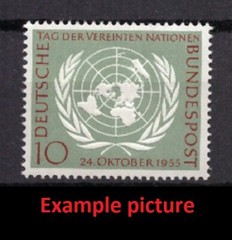 EB0221) GERMANY Mi 221, SC 736 MNH **, Original Gum, 1955 United Nations Day