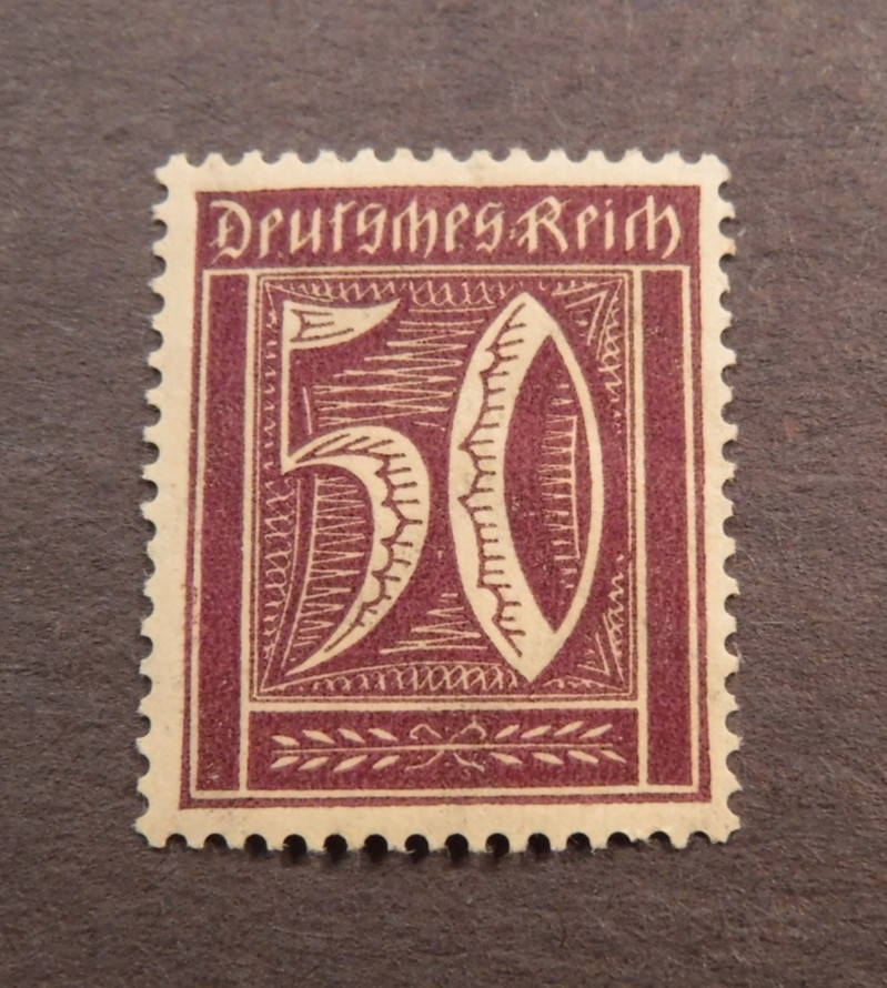Scott#167, 1922, 50, pf. , Numeral German Stamp, MNHOG
