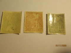 3 WELL CENTERED MNH 1-3-5 MARK GERMANY STAMPS.