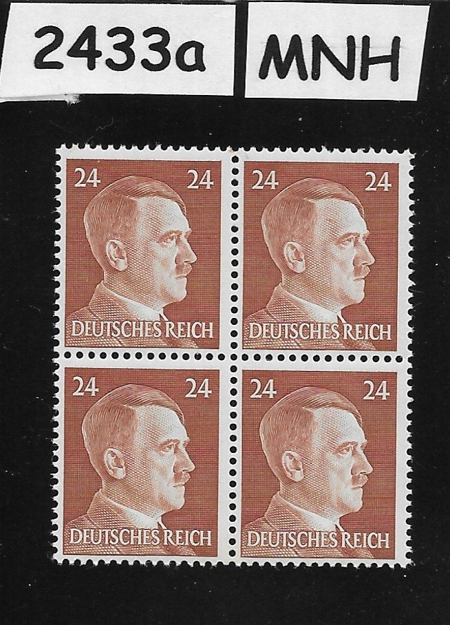 MNH stamp block 1941 Adolf Hitler PF24 Sc 517 Third Reich era Germany #2433a