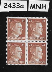 MNH stamp block 1941 Adolf Hitler PF24 Sc 517 Third Reich era Germany #2433a