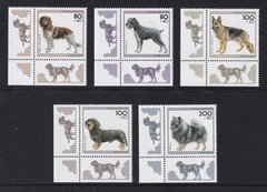 GERMANY 1995 Youth Welfare Dogs set of 5 SG 2640-2644 MNH/** (CV £11)