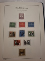 BRD Sammlung 1951-1963 in Leuchtturm-Vordruckalbum – Posthorn-Satz, Heuss, Europ