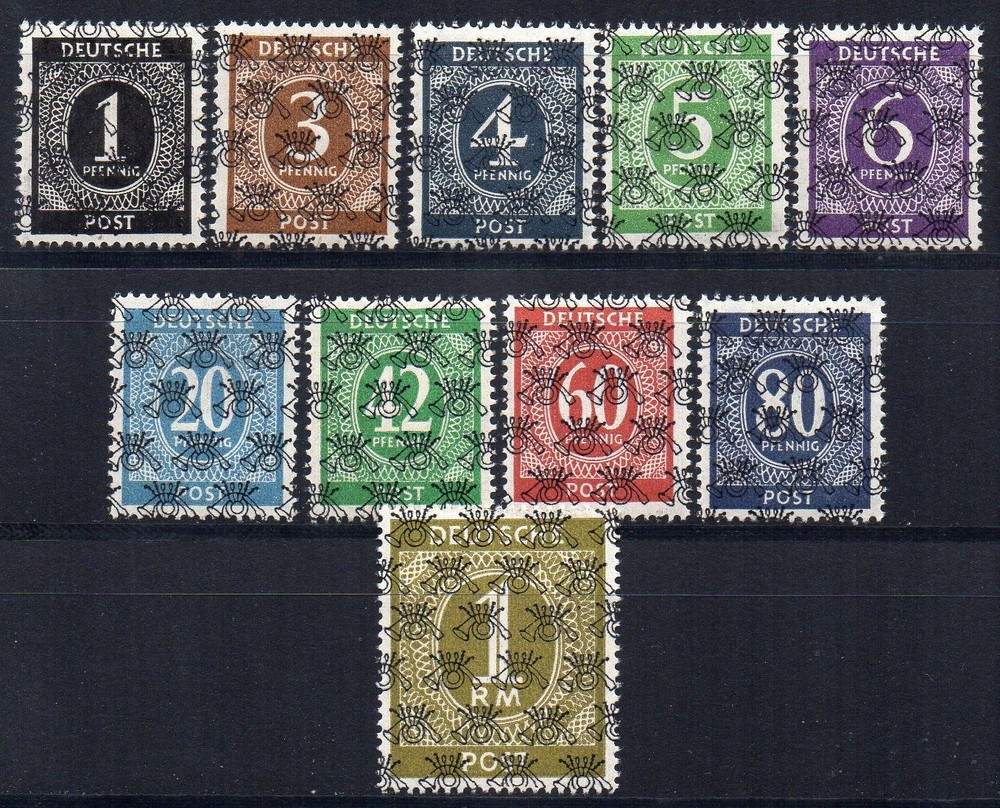 GERMANY USA BRITISCHE ZONE 1948 Sc.I-II K-IXII K Cv.6600 € MNH SIGNED