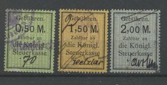 Germany Prussia set of revenues fee for the taxation treasury 1891 fiscal
