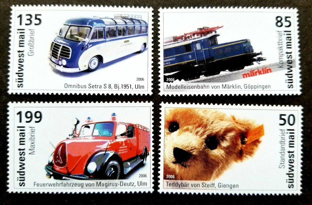 Germany Private Post Sudwest Mail 2006 Toy Bear Car Transport (stamp MNH *rare