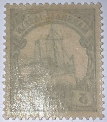 Travelstamps: 1901 GERMANY MARSHALL ISLANDS SC#14 Kaiser’s Yacht Mint UnWmk