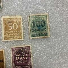 20 USED/HR mixed Deutsches Reich/Germany/Bayern Stamps; 1933- 1945; $1 Ships.