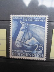 1939 & 1941 Germany (Deutsch Reich) Stamps, Set of 3 featuring Horses – MNH