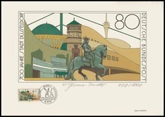 ART-EDITION 1988 GERMANY 1369 DÜSSELDORF 700 JAHRE STADT – HAND-SIGNED !!