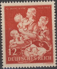 Stamp Germany Mi 859 Sc B246 1943 WW2 Fascism Winter Winter Welfare MNH