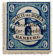 (I.B) Germany Local Post : Hamburg 6pf (Charles van Diemen)