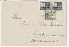 1938 GERMAN DEUTCHES REICH COVER ENVELOPE BEARING 3 VON AXSTER SHIP STAMPS