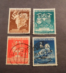 Scott#502-505, 1941, 3,6, 12 & 25 pf. , Vienna Fair Used Stamps (4) Complete Set