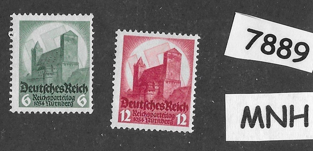 MNH set Sc 442-443 1934 Germany Third Reich Party congress at Nuremberg #7889