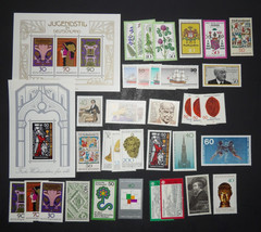 GERMANY 1977 COMMEMORATIVE SEMI-POSTAL S/S STAMP YEAR SET/LOT OF 37 STAMPS MNH